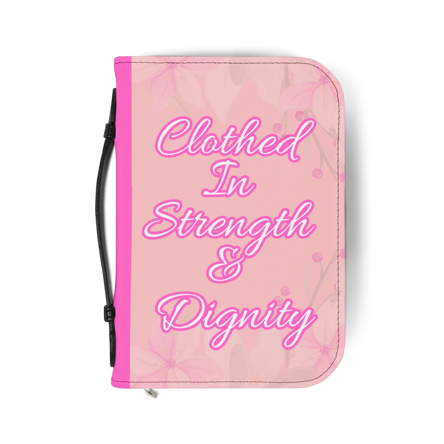 Strength & Dignity Bible Cover – Blush Pink (Proverbs 31:25)