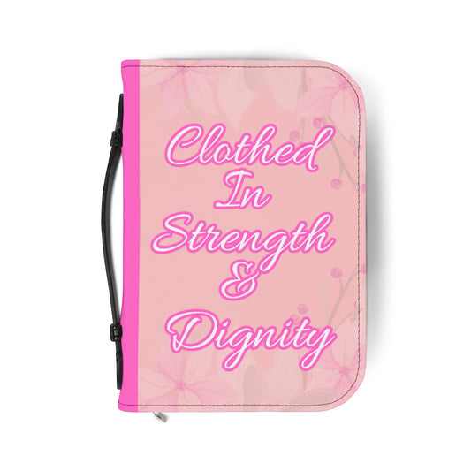 Strength & Dignity Bible Cover – Blush Pink (Proverbs 31:25)