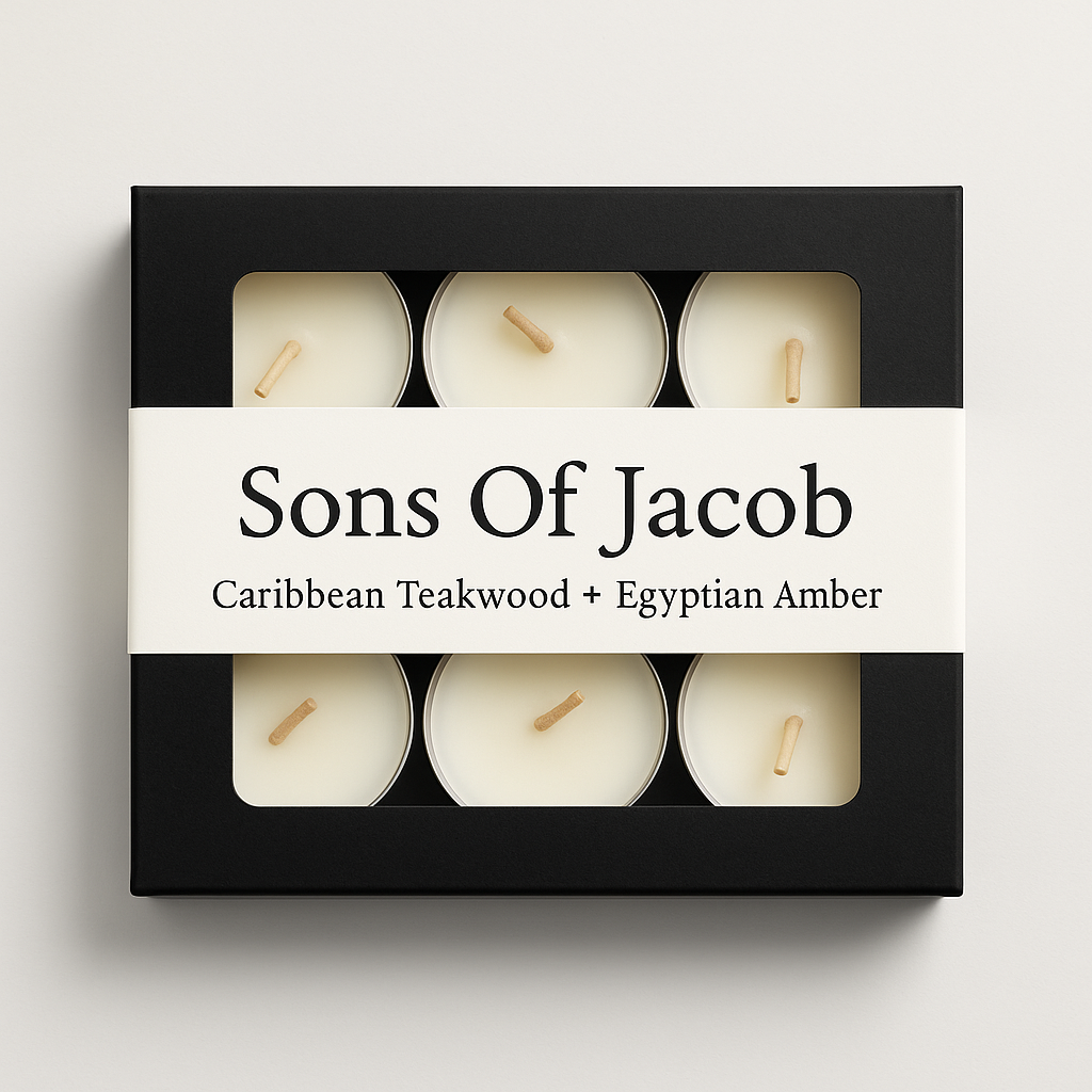 Sons of Jacob – 6 Pack Tea Light Candle Set