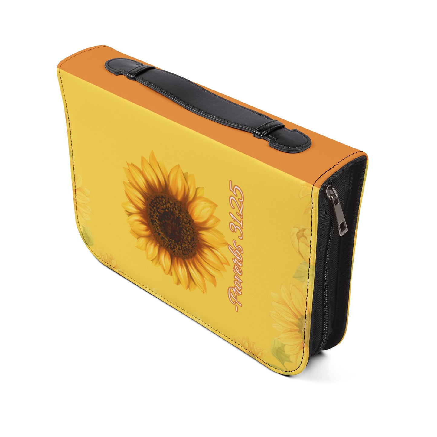 Strength & Dignity Bible Cover – Golden Sunflower (Proverbs 31:25)