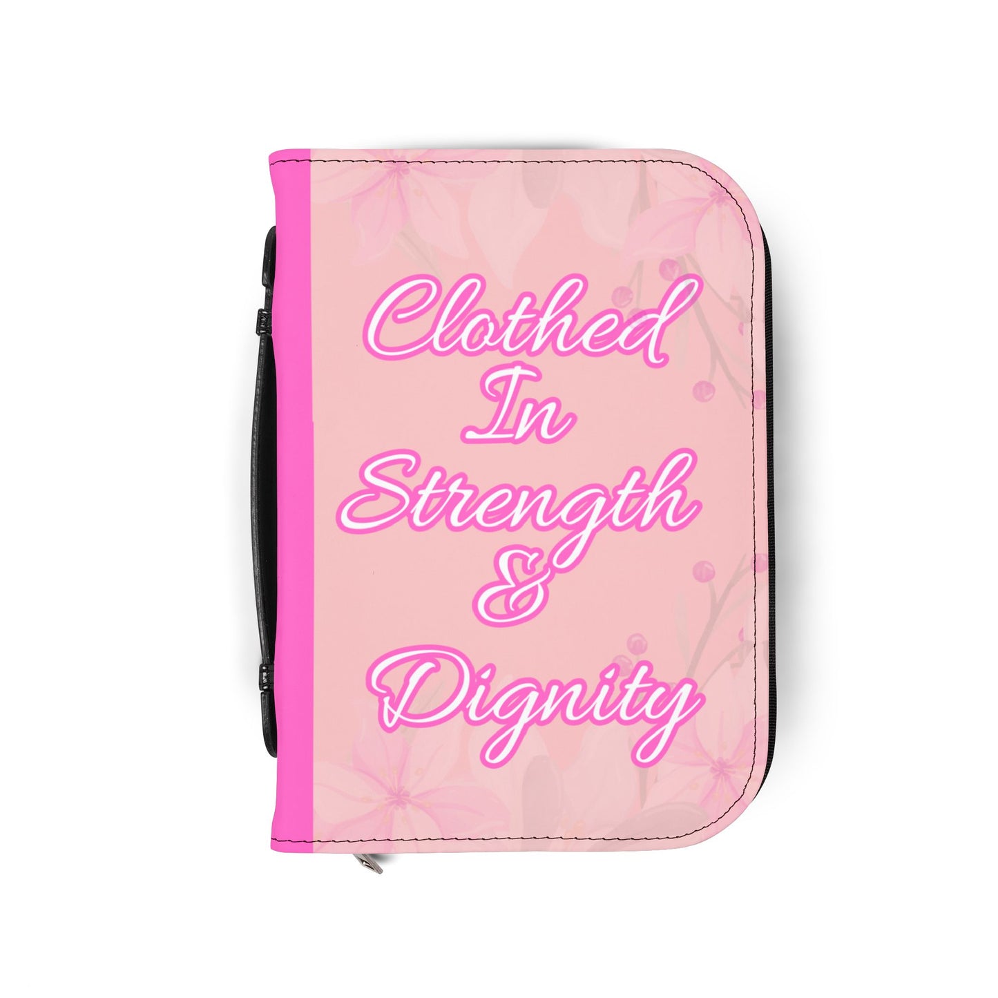 Strength & Dignity Bible Cover – Blush Pink (Proverbs 31:25)