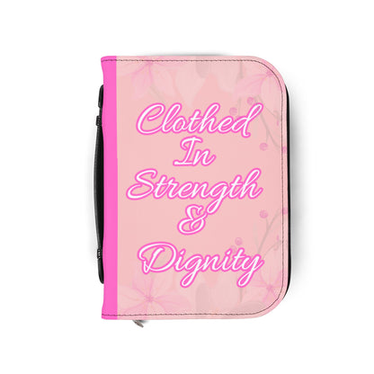 Strength & Dignity Bible Cover – Blush Pink (Proverbs 31:25)