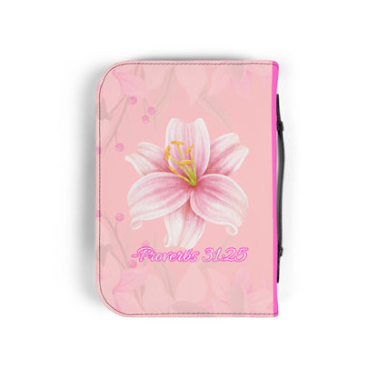 Strength & Dignity Bible Cover – Blush Pink (Proverbs 31:25)