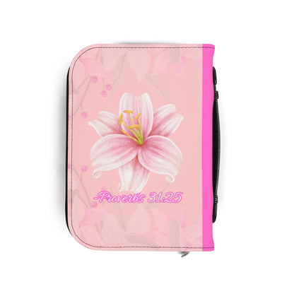 Strength & Dignity Bible Cover – Blush Pink (Proverbs 31:25)