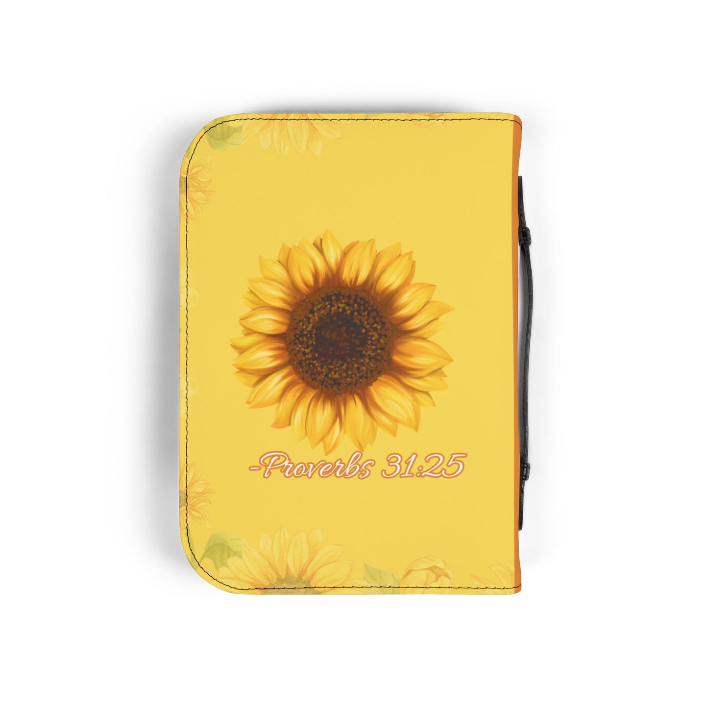 Strength & Dignity Bible Cover – Golden Sunflower (Proverbs 31:25)