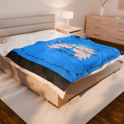 Psalm 91:4 “Under His Wings” Covenant Cover Blanket – Velveteen Plush Throw