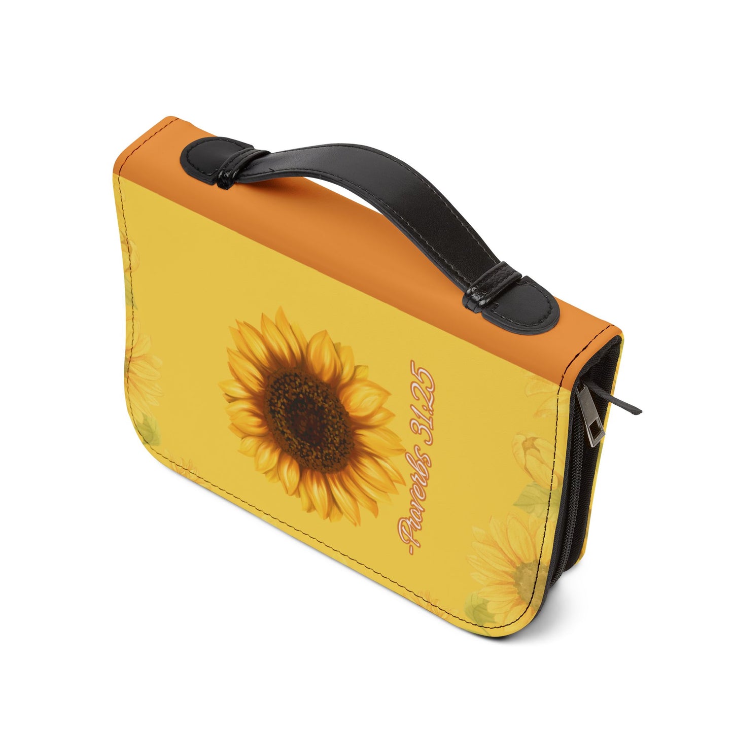 Strength & Dignity Bible Cover – Golden Sunflower (Proverbs 31:25)