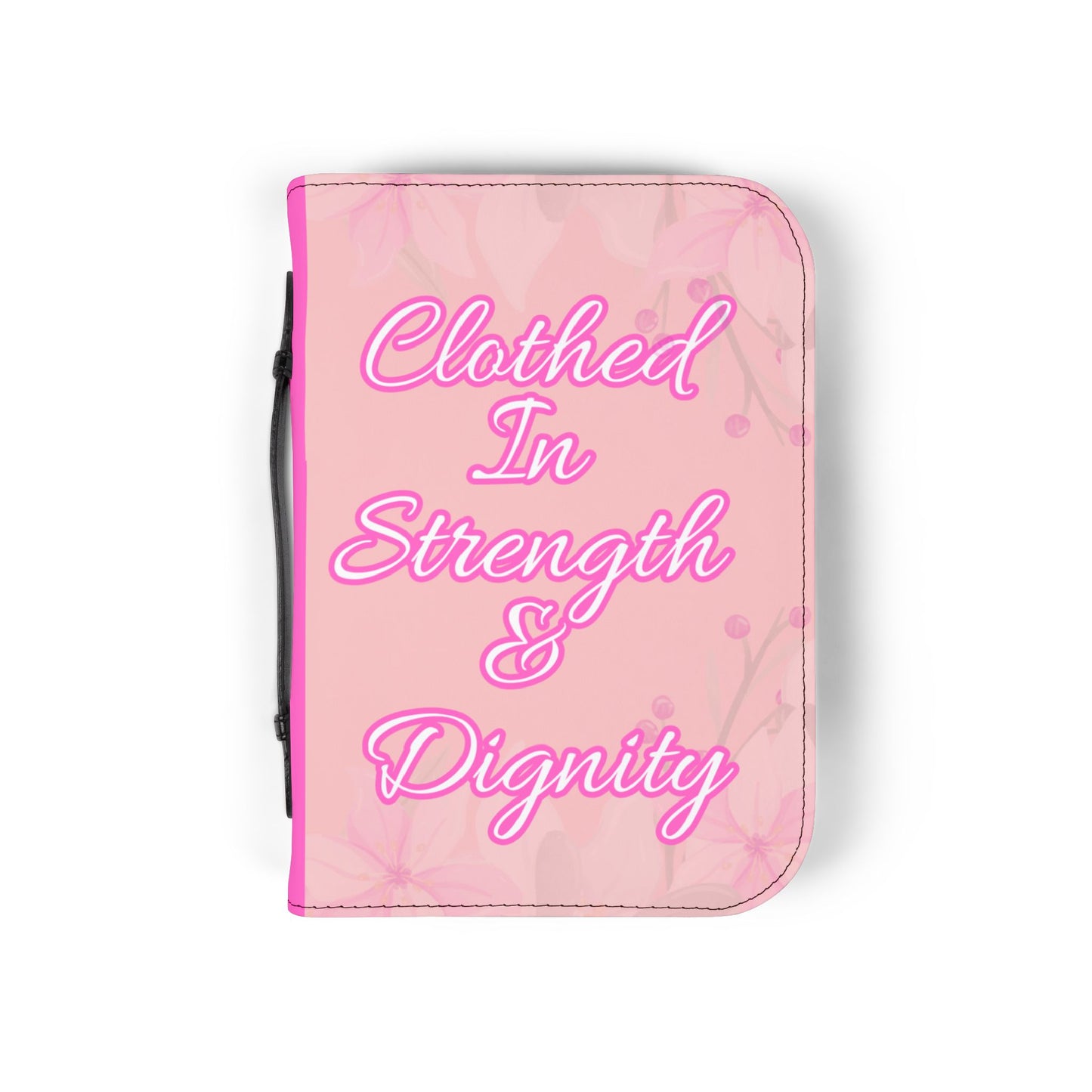 Strength & Dignity Bible Cover – Blush Pink (Proverbs 31:25)
