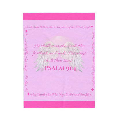 Psalm 91:4 “Under His Wings” Covenant Cover Blanket – Velveteen Plush Throw