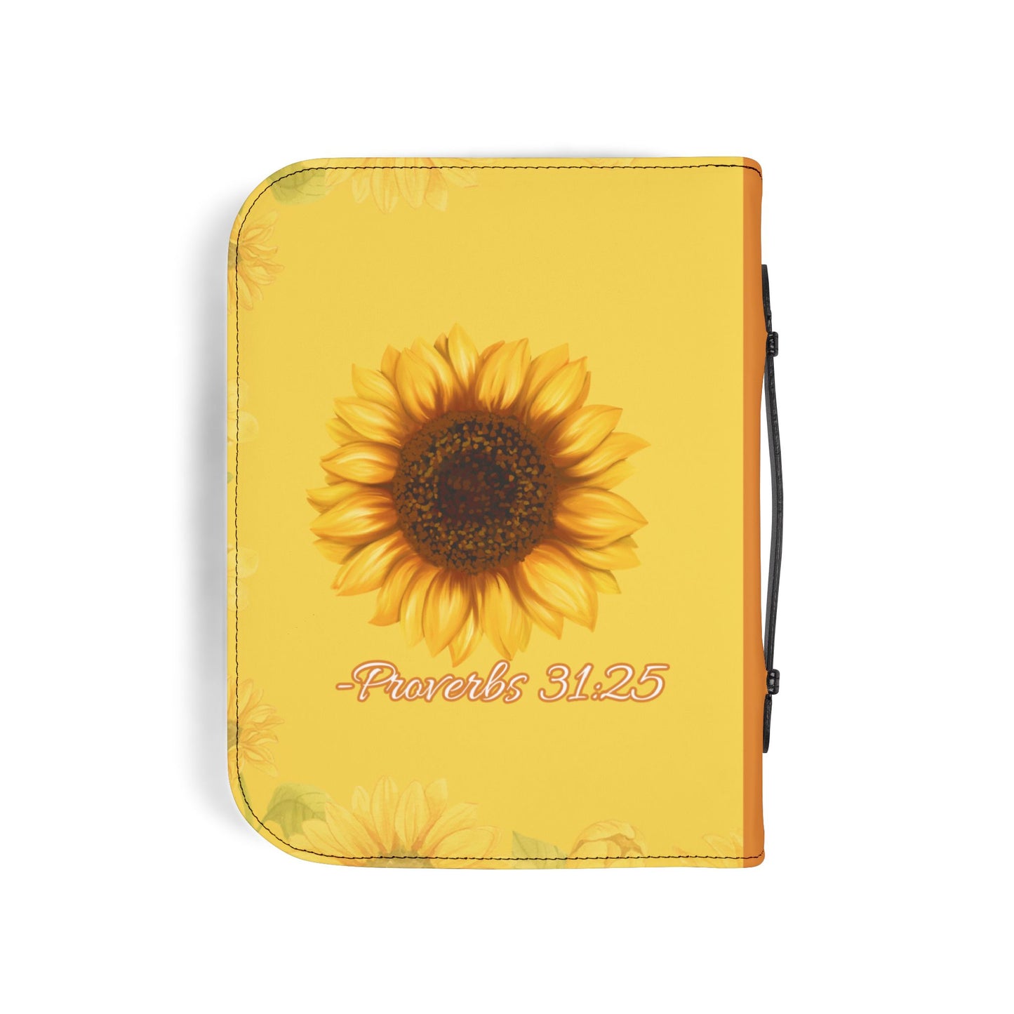 Strength & Dignity Bible Cover – Golden Sunflower (Proverbs 31:25)