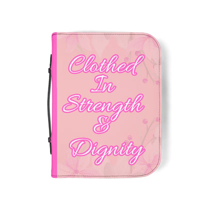 Strength & Dignity Bible Cover – Blush Pink (Proverbs 31:25)
