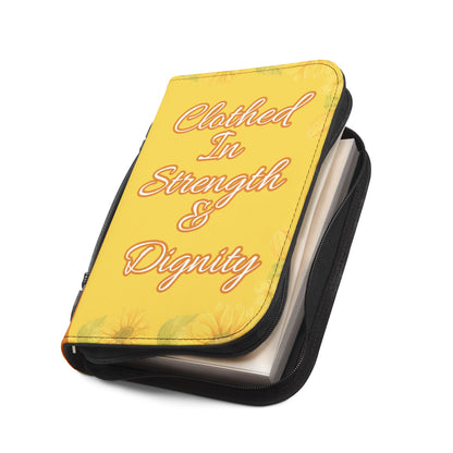 Strength & Dignity Bible Cover – Golden Sunflower (Proverbs 31:25)