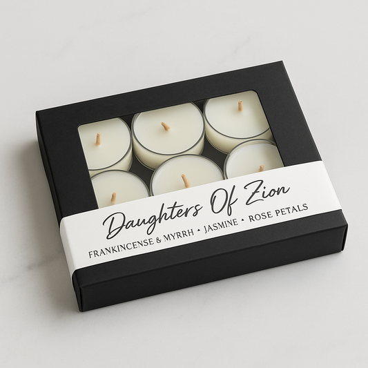 Daughters of Zion – 6 Pack Tea Light Candle Set
