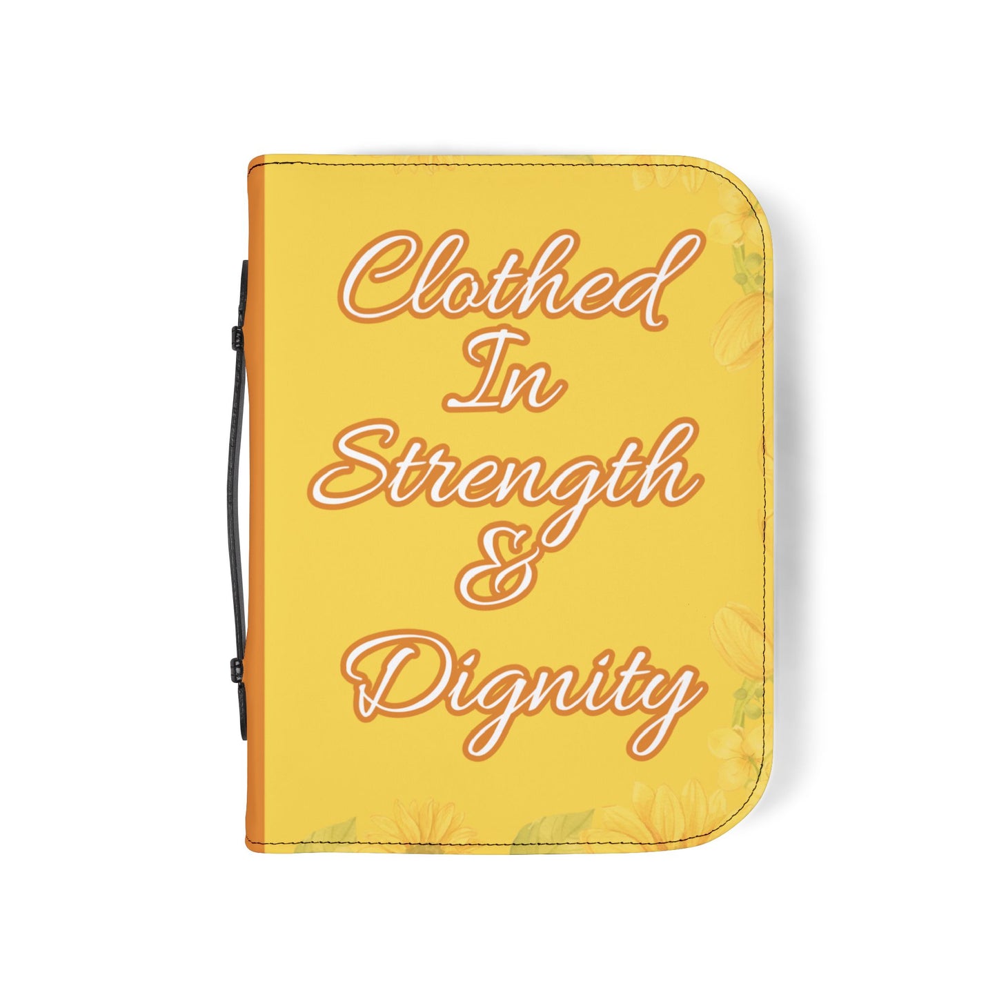 Strength & Dignity Bible Cover – Golden Sunflower (Proverbs 31:25)