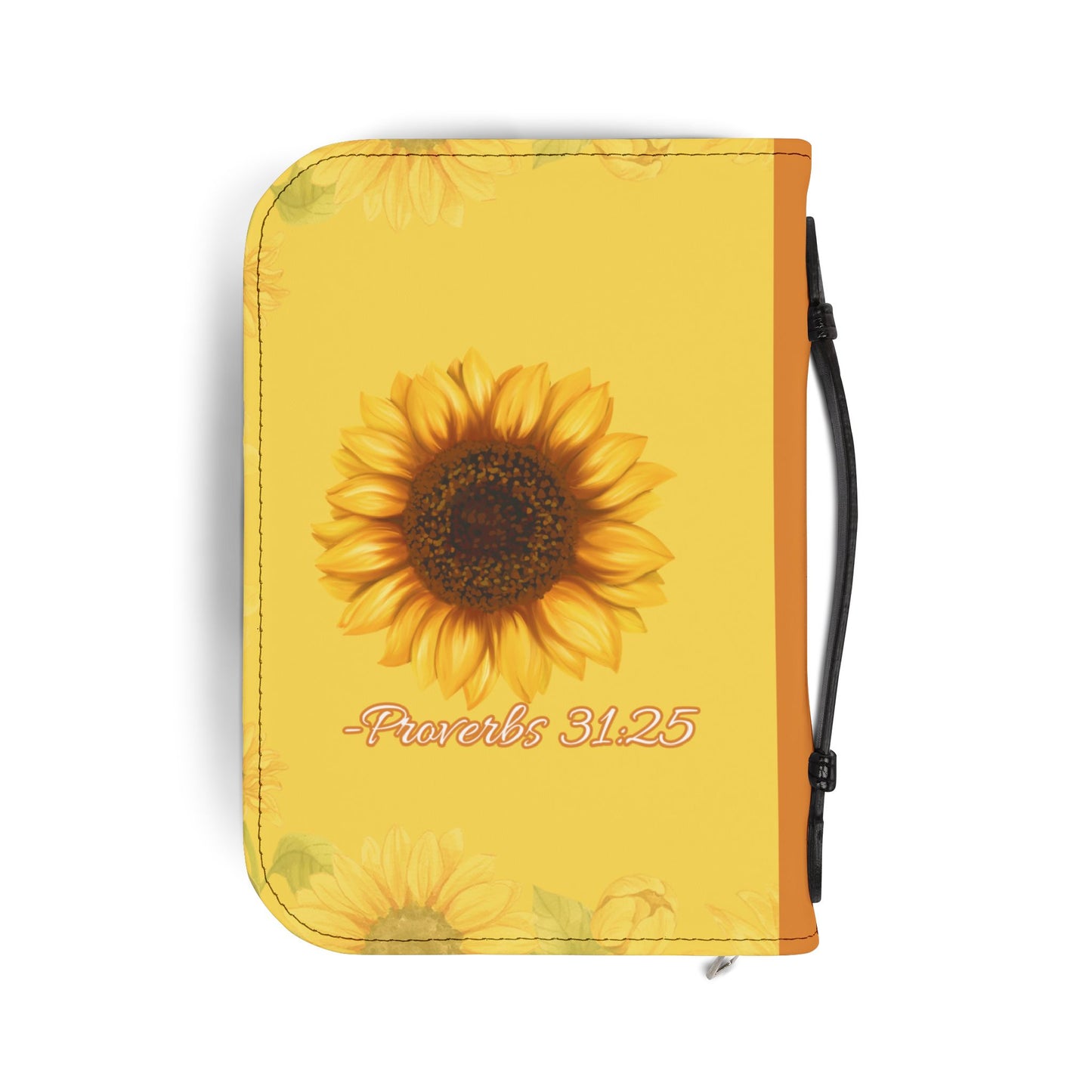 Strength & Dignity Bible Cover – Golden Sunflower (Proverbs 31:25)