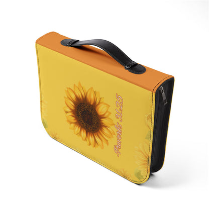 Strength & Dignity Bible Cover – Golden Sunflower (Proverbs 31:25)