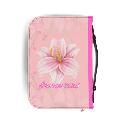 Strength & Dignity Bible Cover – Blush Pink (Proverbs 31:25)